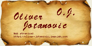Oliver Jotanović vizit kartica